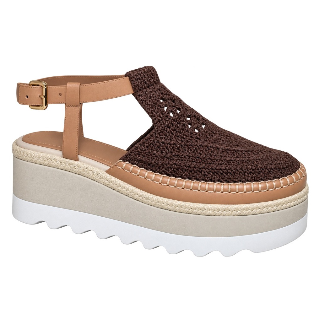 Free People Morning In Mykonos Espadrille Platform Sandals Women 7.5 Chocolate